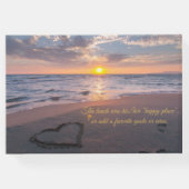 Elegant in liefdevolle herinnering strand zonsonde gastenboek (Achterkant)