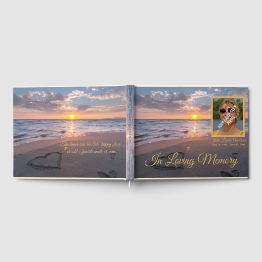 Elegant in liefdevolle herinnering strand zonsonde gastenboek (Volledig)