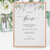 Elegant in Lieu Favors Wedding Sign Poster