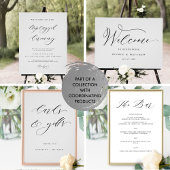 Elegant in Lieu Wedding Favors Sign Poster