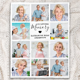 Elegant in Loating Memory Photo Collage Memorial Fleece Deken