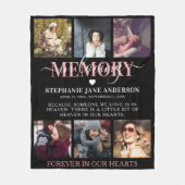 Elegant in Loating Memory Photo Collage Memorial Fleece Deken (Voorkant)