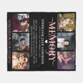 Elegant in Loating Memory Photo Collage Memorial Fleece Deken (Voorkant (Horizontaal))