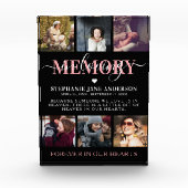 Elegant in Loating Memory Photo Collage Memorial Fotoblokken (Voorkant)