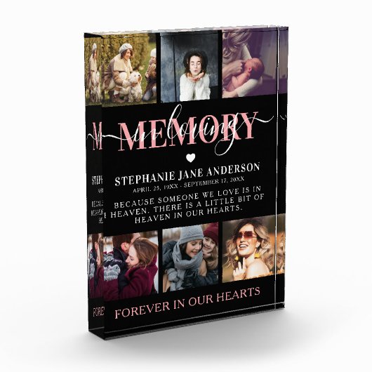 Elegant in Loating Memory Photo Collage Memorial Fotoblokken (Links)