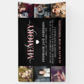 Elegant in Loating Memory Photo Collage Memorial Spandoek (Verticaal)