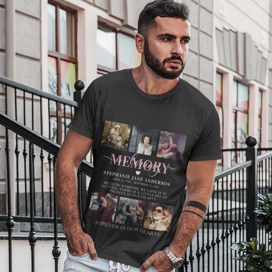 Elegant in Loating Memory Photo Collage Memorial T-shirt