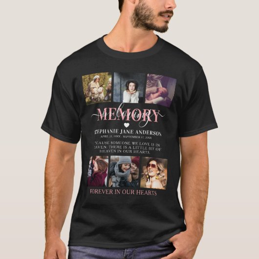 Elegant in Loating Memory Photo Collage Memorial T-shirt (Voorkant)