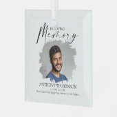 Elegant In Loving Memory Foto Glas Ornament (Voorkant links)