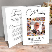 Elegant In Loving Memory Foto Uitvaartprogramma Flyer