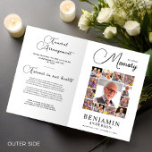 Elegant In Loving Memory Foto Uitvaartprogramma Flyer