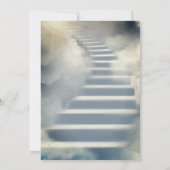 Elegant In Loving Memory Invitation Kaart (Achterkant)