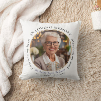 Elegant In Loving Memory Memorial Funeral Keepsake Kussen