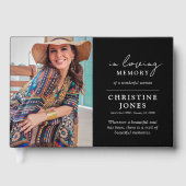 Elegant In Loving Memory Memorial Photo Gastenboek (Voorkant)