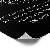 Elegant In Loving Memory Witte Calligrafie | Chic Poster (Hoek)