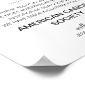 Elegant in plaats van voor donatie-bruiloft poster (Hoek)