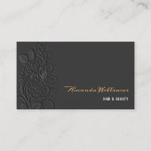 Elegant in reliëf gegraveerde Rozen Visitekaartje (Voorkant)