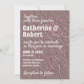 Elegant  in reliëf Roos Gold Foil Wedding Kaart (Voorkant)