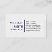 Elegant Independence Modern Plain White Visitekaartje (Achterkant)