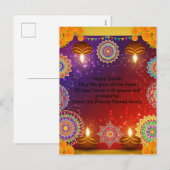 Elegant Indiaas Diwali Rangoli Briefkaart (Voorkant / Achterkant)