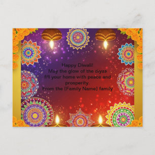 Elegant Indiaas Diwali Rangoli Briefkaart