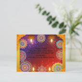 Elegant Indiaas Diwali Rangoli Briefkaart (Staand voorkant)