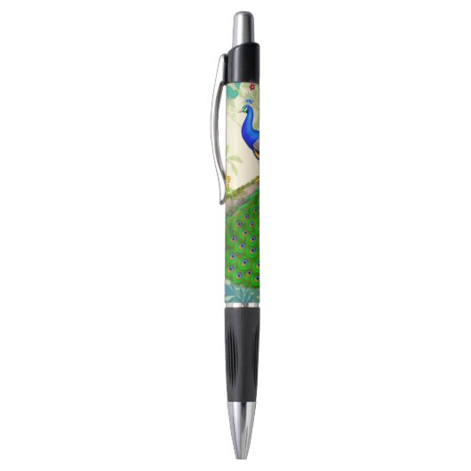 Elegant Indian Blue Peacock Pen (Top (Verticaal))