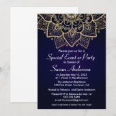 Elegant Indian Design Invitation Kaart (Voorkant / Achterkant)