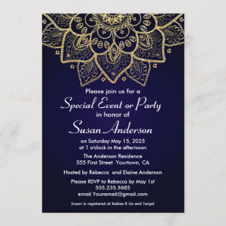 Elegant Indian Design Invitation Kaart