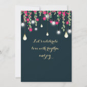 Elegant Indian Wedding Sangeet Ceremony Invitation Kaart (Achterkant)