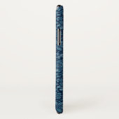 Elegant  Indigo Blauw Bloemen Case-Mate iPhone Case (Achterkant / rechts)