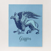Elegant Indigo Blue Griffin - Legendary Beast Jigs Legpuzzel (Verticaal)