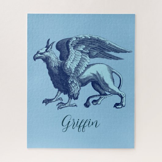 Elegant Indigo Blue Griffin - Legendary Beast Jigs Legpuzzel (Verticaal)