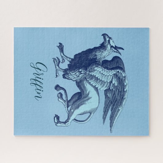 Elegant Indigo Blue Griffin - Legendary Beast Jigs Legpuzzel (Horizontaal)