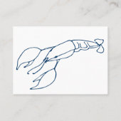 Elegant Indigo Blue Lobster/Seafood Restaurant Visitekaartje (Achterkant)