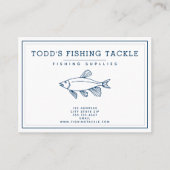 Elegant Indigoblauwe vis - Nautisch / Gevist Visitekaartje (Voorkant)