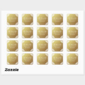 Elegant ingelijst Faux Gold Foil Business Stickers (Vel)