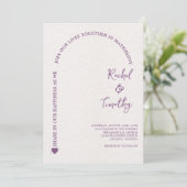 Elegant ingelijst in Faith Hot Pink Wedding Kaart (Staand voorkant)