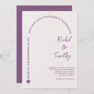 Elegant ingelijst in Faith Hot Pink Wedding Kaart