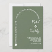 Elegant ingelijst in Faith Lawn Green Wedding Kaart (Voorkant)