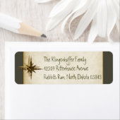 Elegant ingetogen kerstmotief gepersonaliseerd etiket (Insitu)