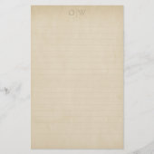  Elegant Initiaal bekleed oud papier (Voorkant)