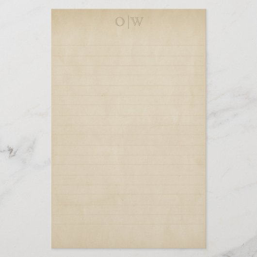  Elegant Initiaal bekleed oud papier (Voorkant)