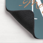 Elegant initiaal M Monogram Turquoise schattig Muismat (Hoek)