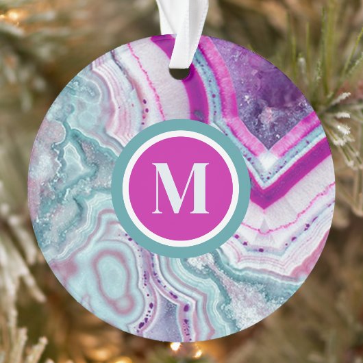 Elegant Initiaal Monogram Kerstmis Ornament