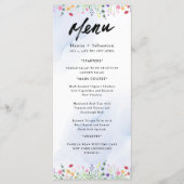 Elegant Initiaal Schrift Monogram Klassieke Huweli Menu (Voorkant)