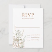 Elegant Initiaal Script Monogram Black Weddenschap RSVP Kaartje (Voorkant)