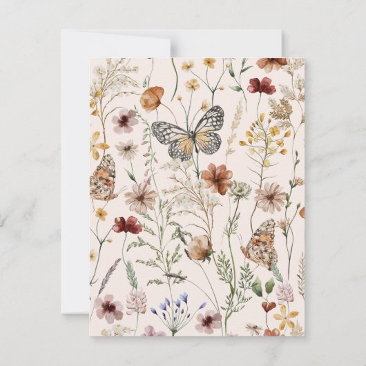 Elegant Initiaal Script Monogram Black Weddenschap RSVP Kaartje (Achterkant)