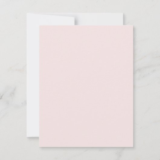 Elegant Initiaal Script Monogram Blush Pink Wedden RSVP Kaartje (Achterkant)