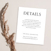 Elegant Initiaal Script Monogram klassieke bruilof Informatiekaartje